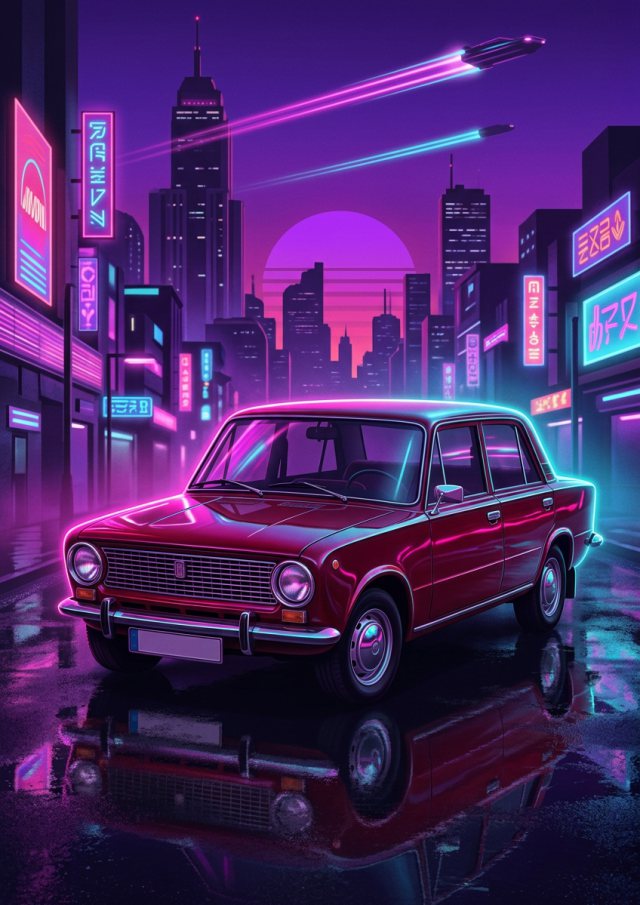 Neon Gece stilinde örnek portre