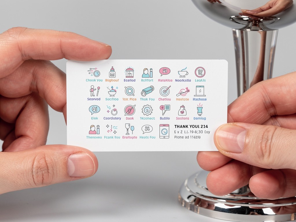 "Alışverişiniz için teşekkür ederiz" Teşekkür Kartı 8×5 cm – Lüks