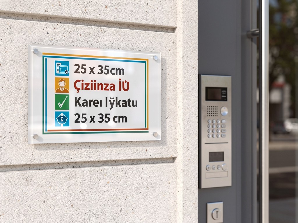 Şeffaf Pleksi Apartman Tabelası