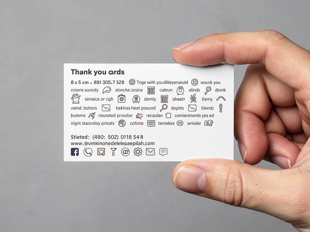 "Siparişiniz sevgiyle hazırlandı" Teşekkür Kartı 8×5 cm – Minimal kalpli
