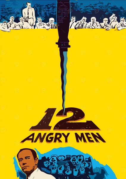 12 Angry Men Film Posteri – Duvar Tablosu duvarda gerçek ölçek