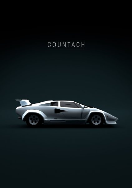 1988 Lamborghini Countach Araba Posteri – Duvar Tablosu poster görseli