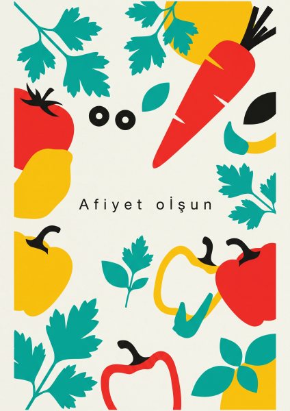 Afiyet Olsun Posteri – Minimal Duvar Tablosu