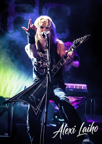 Alexi Laiho Vintage art Müzik Posteri – Duvar Tablosu
