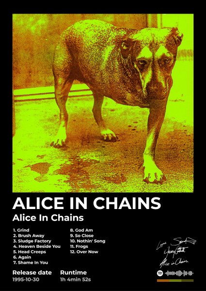 Alice In Chains Album Cover Müzik Posteri – Duvar Tablosu