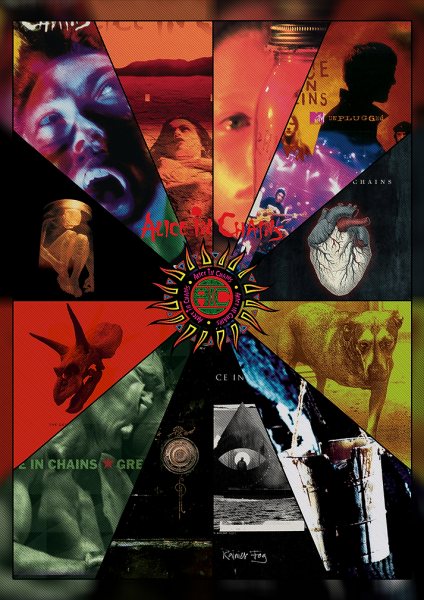 Alice in Chains Discography Collage Müzik Posteri – Duvar Tablosu