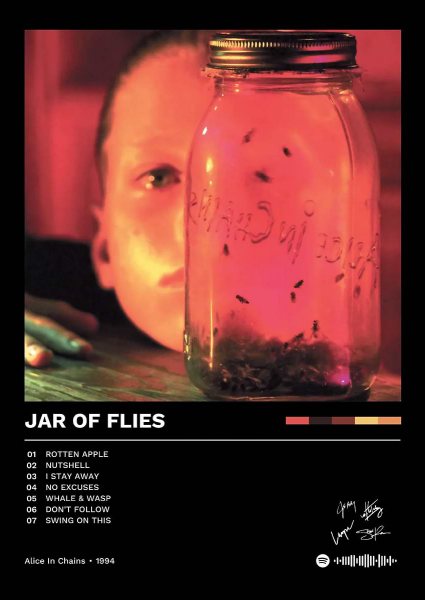 Alice In Chains - Jar of Flies Müzik Posteri – Duvar Tablosu duvarda gerçek ölçek