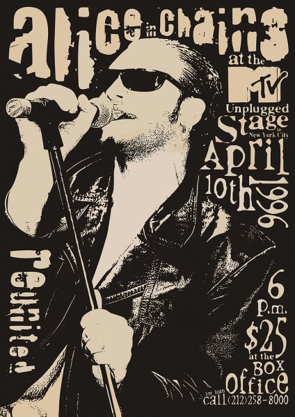 Alice in Chains Müzik Posteri – Duvar Tablosu duvarda gerçek ölçek