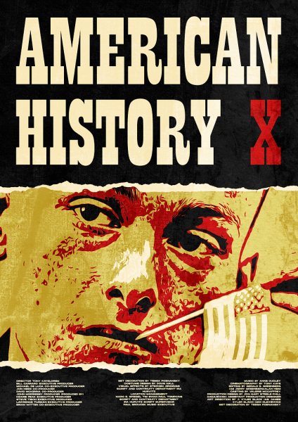 American History X Movie Film Posteri – Duvar Tablosu duvarda gerçek ölçek