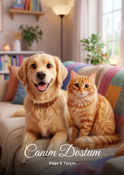 3D Animasyon Karakteri Kedi & Köpek Portresi