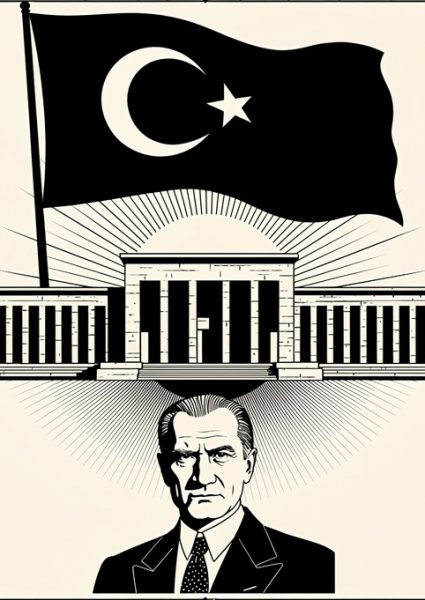 Anıtkabir Posteri – Tipografi Duvar Tablosu duvarda gerçek ölçek