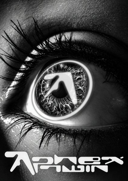 Aphex Twin Eye Logo Müzik Posteri – Duvar Tablosu duvarda gerçek ölçek