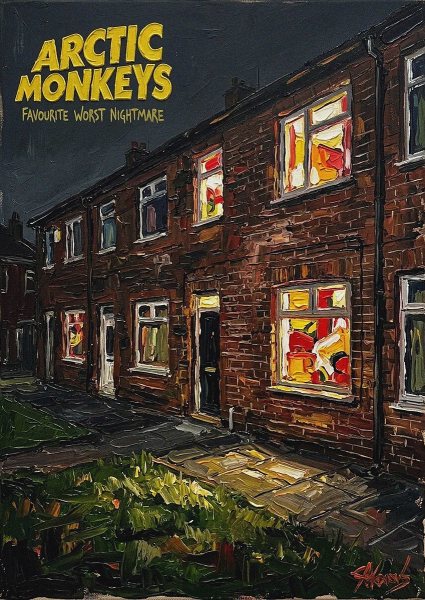 Arctic Monkeys Favourite Worst Nightmare Album Cover Müzik Posteri – Duvar Tablosu poster görseli