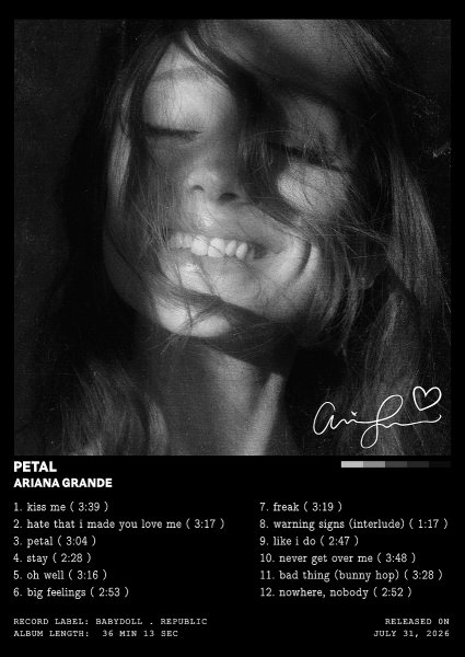 Ariana Grande Müzik Posteri – Duvar Tablosu duvarda gerçek ölçek