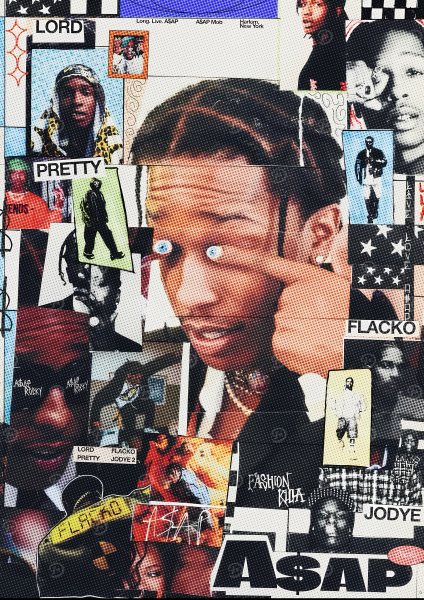 ASAP Rocky Collage Müzik Posteri – Duvar Tablosu