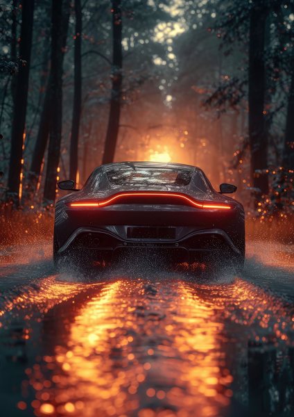 Aston Martin Car Araba Posteri – Duvar Tablosu duvarda gerçek ölçek
