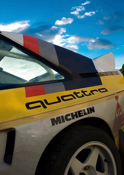 Audi Quattro Rally Car Detail Araba Posteri – Duvar Tablosu