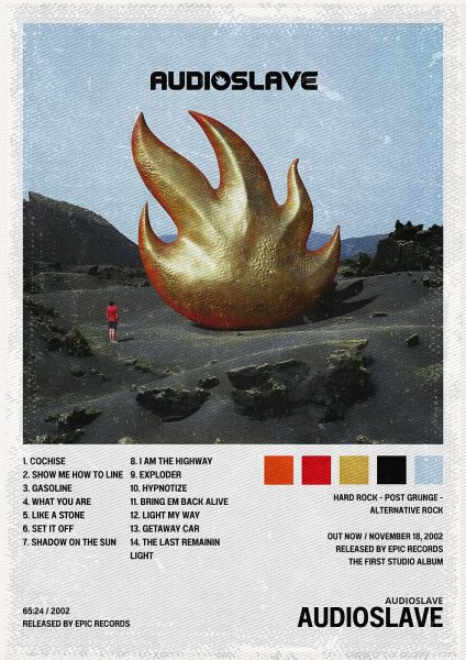 Audioslave Album Cover Müzik Posteri – Duvar Tablosu duvarda gerçek ölçek