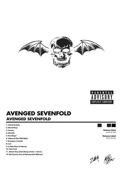 Avenged Sevenfold Album Müzik Posteri – Duvar Tablosu poster görseli