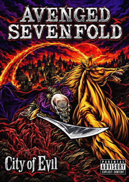 Avenged Sevenfold City of Evil Album Art Müzik Posteri – Duvar Tablosu duvarda gerçek ölçek