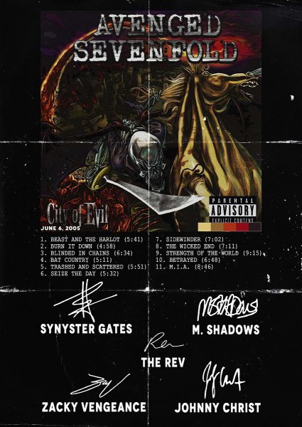 Avenged Sevenfold Müzik Posteri – Duvar Tablosu poster görseli