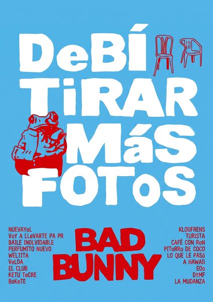 Bad Bunny Debí Tirar Más Fotos Illustration Müzik Posteri – Duvar Tablosu duvarda gerçek ölçek