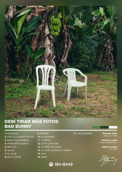 Bad Bunny - DeBÍ TiRAR MáS FOToS Müzik Posteri – Duvar Tablosu duvarda gerçek ölçek