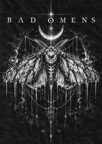 Bad Omens Moth Gothic Art Müzik Posteri – Duvar Tablosu poster görseli