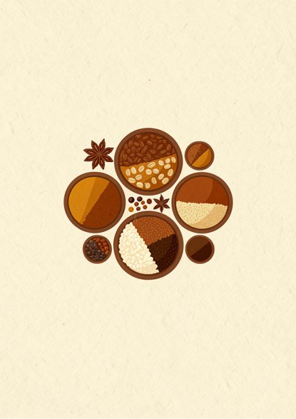 Baharatlar Posteri – Minimal Duvar Tablosu