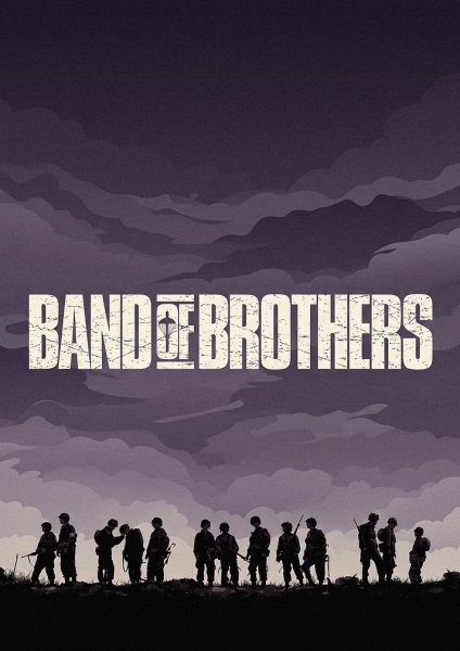 Band of Brothers Illustration Minimalist Film Posteri – Duvar Tablosu duvarda gerçek ölçek