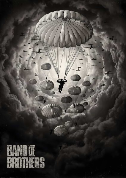 Band of Brothers Movie Paratrooper Film Posteri – Duvar Tablosu poster görseli