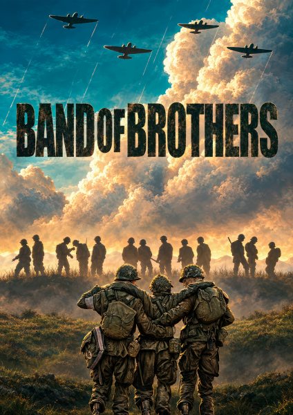Band of Brothers War Film Posteri – Duvar Tablosu duvarda gerçek ölçek