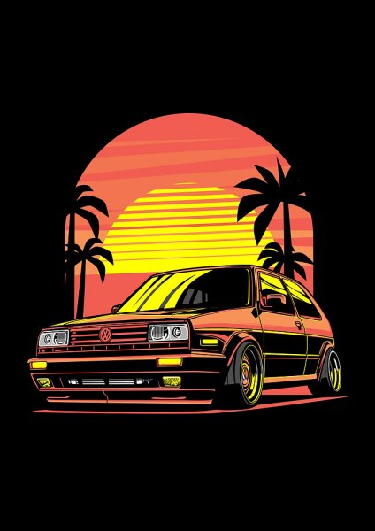 beach cars Araba Posteri – Duvar Tablosu duvarda gerçek ölçek