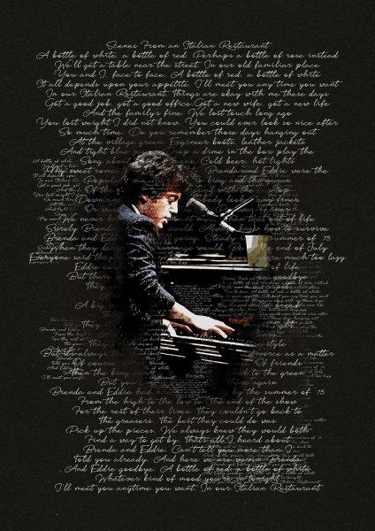 BILLY JOEL Müzik Posteri – Duvar Tablosu duvarda gerçek ölçek