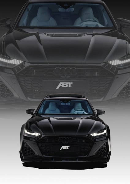 Black ABT Audi RS6 Front View Araba Posteri – Duvar Tablosu