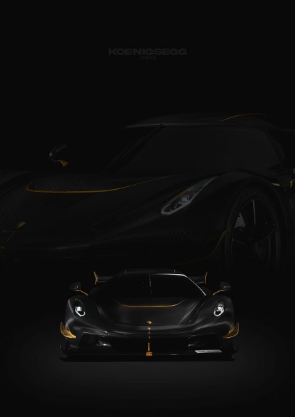 Black Koenigsegg Jesko Araba Posteri – Duvar Tablosu duvarda gerçek ölçek