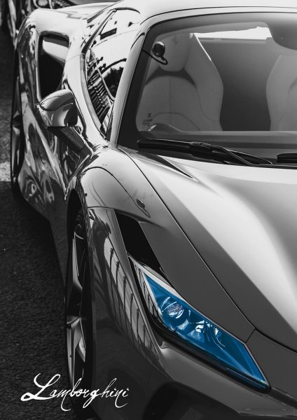 Black Lamborghini Araba Posteri – Duvar Tablosu duvarda gerçek ölçek