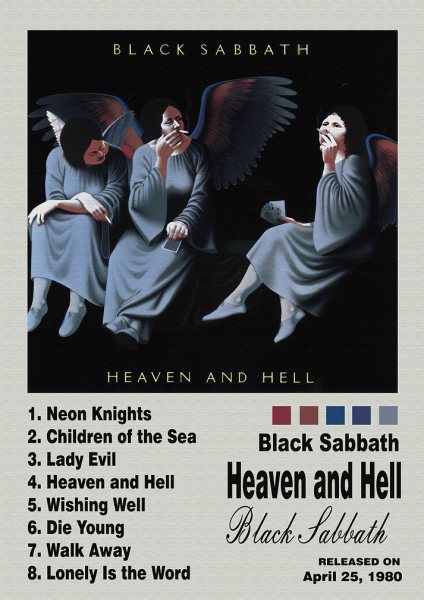 Black Sabbath Heaven and Hell Müzik Posteri – Duvar Tablosu