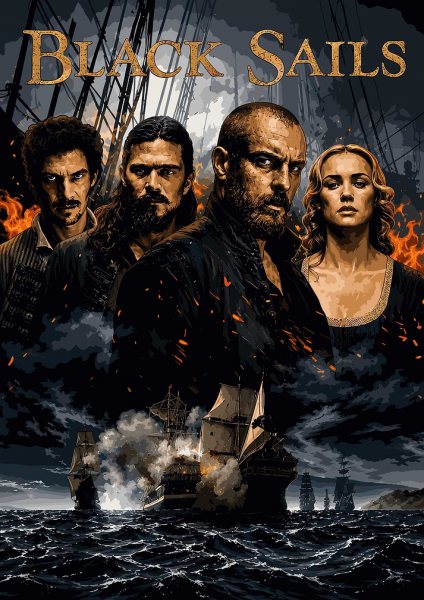 Black Sails TV Show Film Posteri – Duvar Tablosu poster görseli