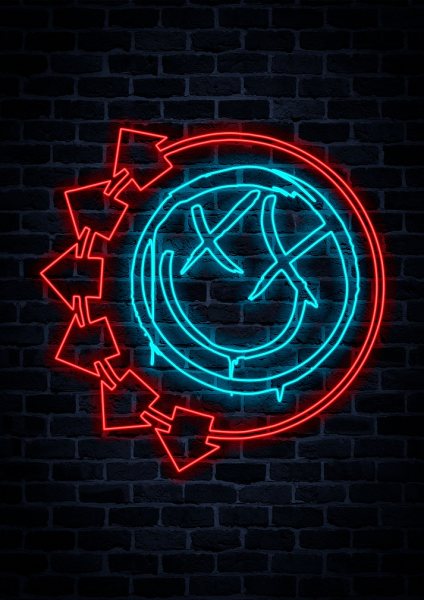 Blink 182 Neon Logo Müzik Posteri – Duvar Tablosu poster görseli