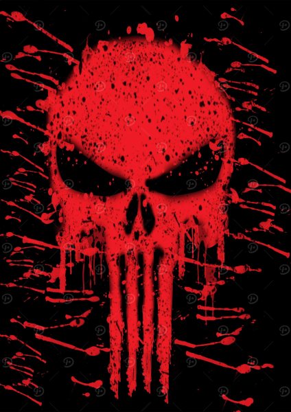 Bloody skull Film Posteri – Duvar Tablosu duvarda gerçek ölçek