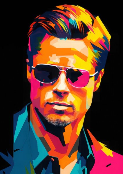Brad Pitt Film Posteri – Duvar Tablosu duvarda gerçek ölçek