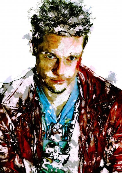 Brad Pitt Film Posteri – Duvar Tablosu duvarda gerçek ölçek