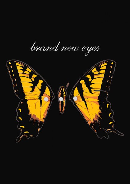 Brand New Eyes Butterfly Art Müzik Posteri – Duvar Tablosu duvarda gerçek ölçek