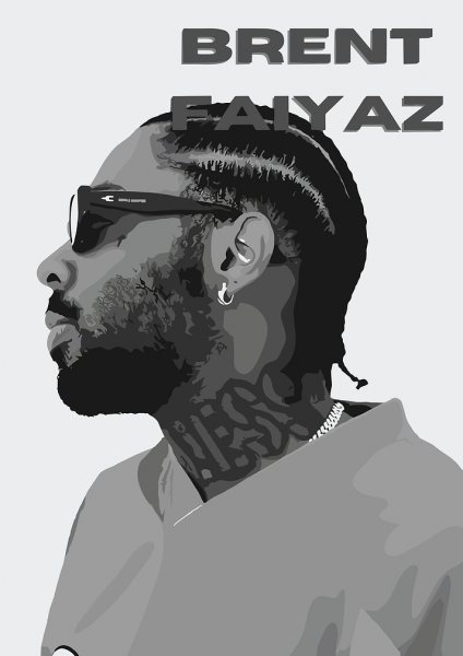 Brent Faiyaz Portrait Müzik Posteri – Duvar Tablosu