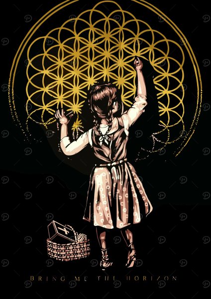 Bring Me The Horizon Artwork Müzik Posteri – Duvar Tablosu duvarda gerçek ölçek