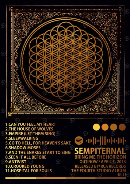 Bring Me The Horizon - Sempiternal Album Müzik Posteri – Duvar Tablosu poster görseli