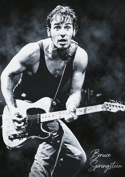 Bruce Springsteen Performing Live Müzik Posteri – Duvar Tablosu duvarda gerçek ölçek