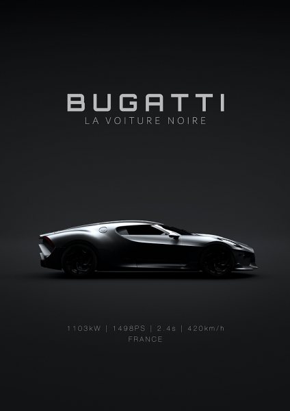 Bugatti La Voiture Noire Araba Posteri – Duvar Tablosu poster görseli