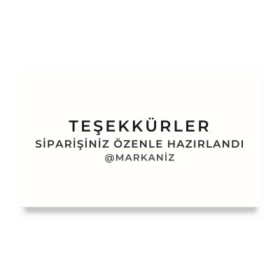 Butik Sipariş Kartı